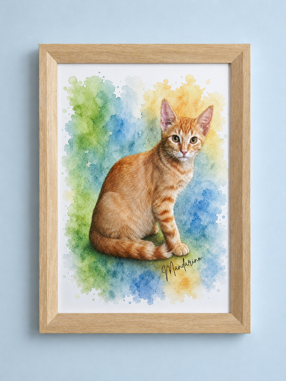 Cuadro Personalizado de Mascota - Acuarela