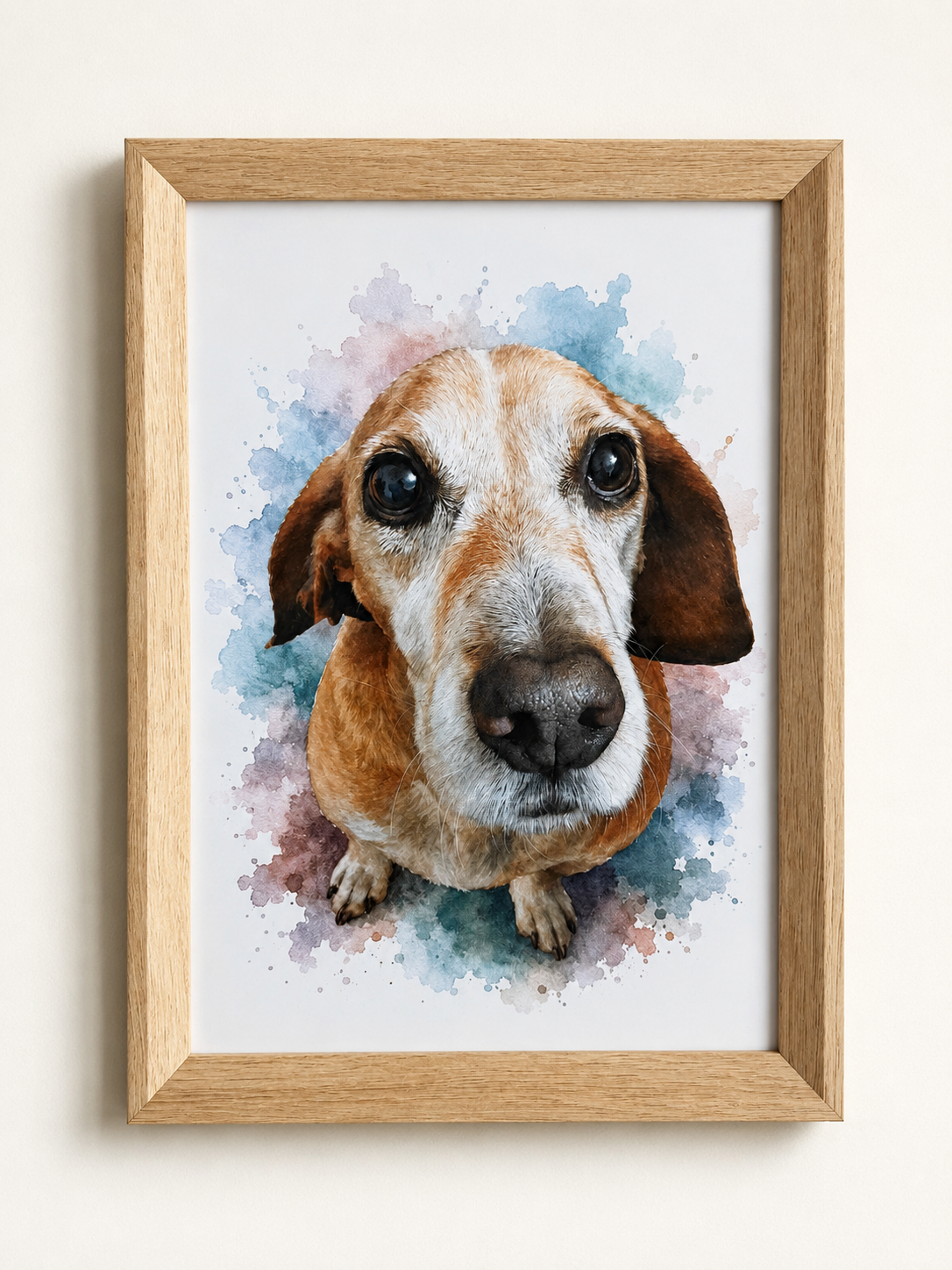 Cuadro Personalizado de Mascota - Acuarela