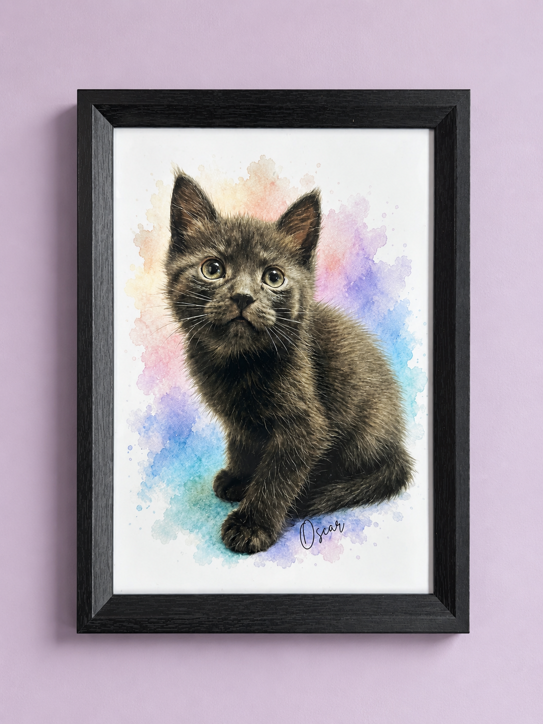 Cuadro Personalizado de Mascota - Acuarela
