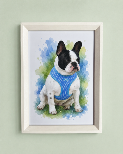 Cuadro Personalizado de Mascota - Acuarela