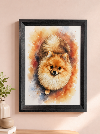 Cuadro Personalizado de Mascota - Acuarela