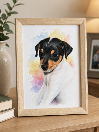 Cuadro Personalizado de Mascota - Acuarela