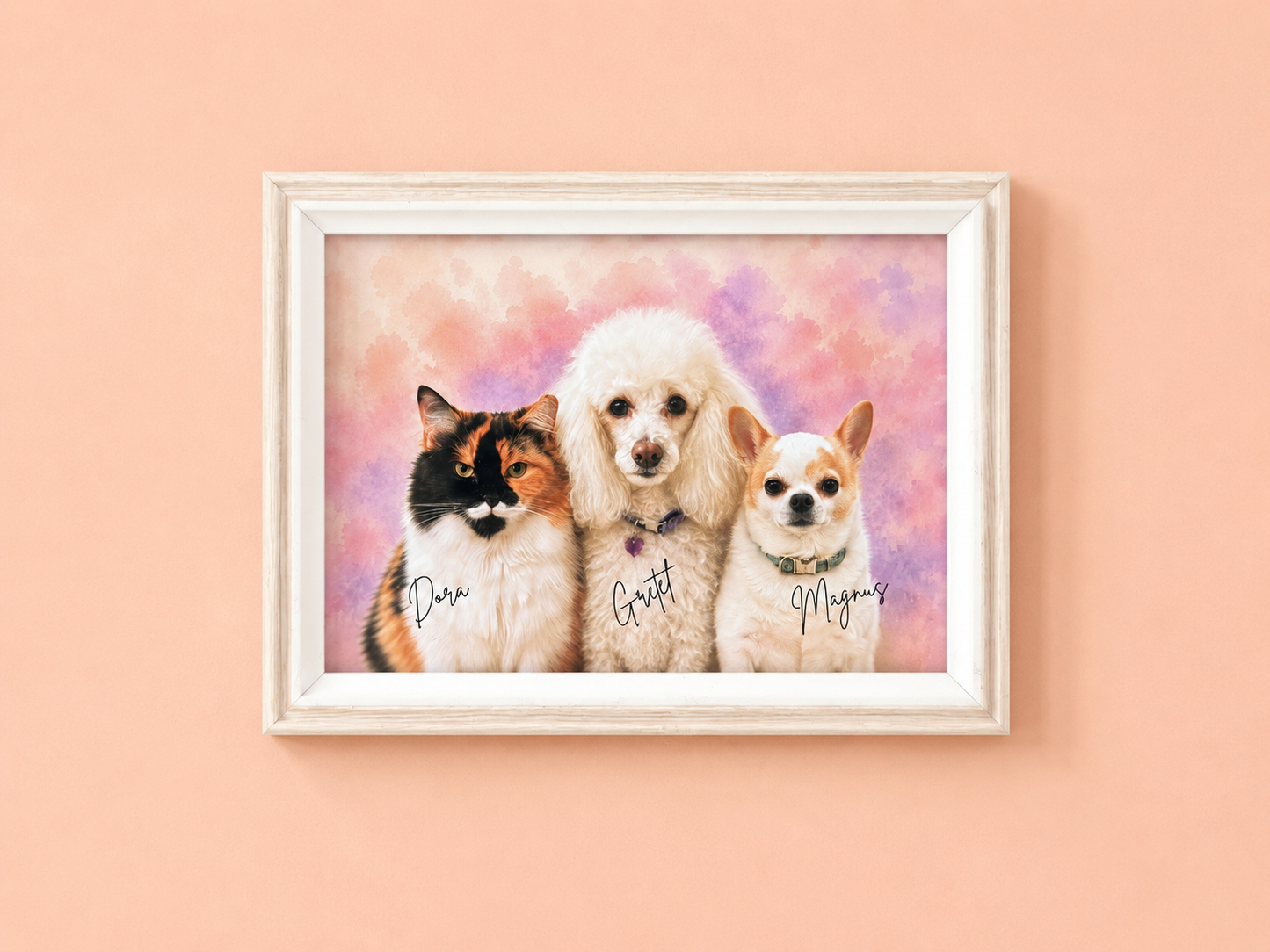 Cuadro Personalizado de Mascota - Acuarela