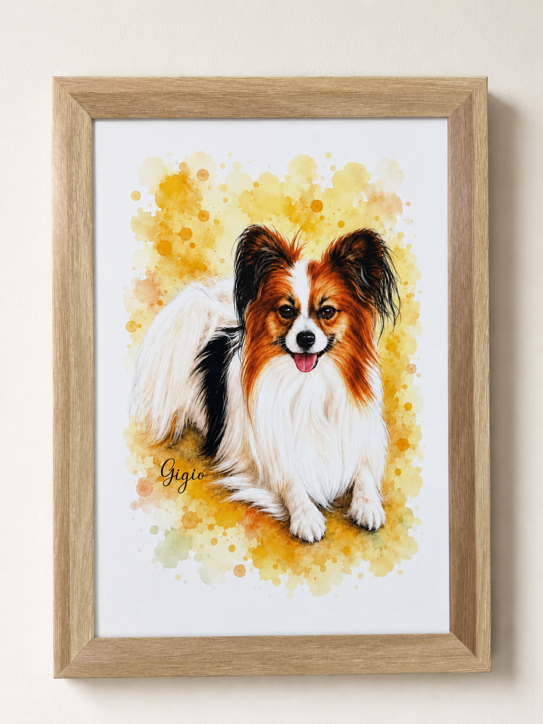Cuadro Personalizado de Mascota - Acuarela
