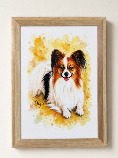 Cuadro Personalizado de Mascota - Acuarela