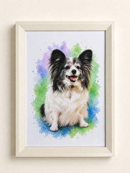Cuadro Personalizado de Mascota - Acuarela