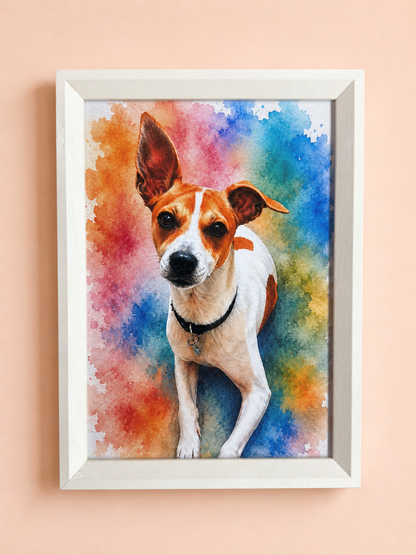 Cuadro Personalizado de Mascota - Acuarela