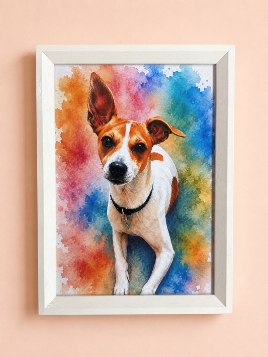 Cuadro Personalizado de Mascota - Acuarela