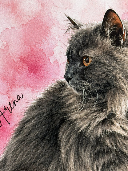 Cuadro Personalizado de Mascota - Acuarela
